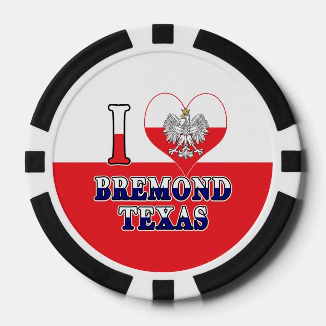 I Heart Bremond Texas Poker Chips (Front)