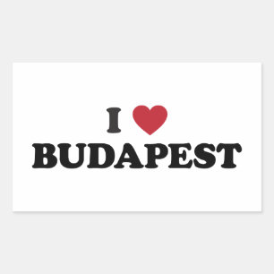 I Heart Budapest Hungary Rectangular Sticker