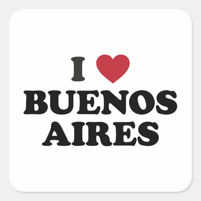 I Heart Buenos Aires Argentina Square Sticker (Front)