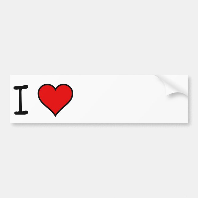I HEART BUMPER STICKER (Front)