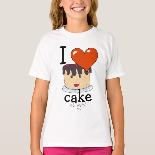 I Heart Cake I Love Cake T-Shirt (Front)
