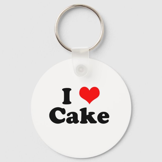 I Heart Cake Key Ring (Front)