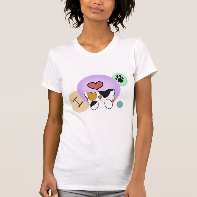 I Heart Calcio Cat's T-Shirt (Front)