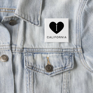 I Heart California Classic Button for All Outfits