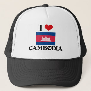 I HEART CAMBODIA TRUCKER HAT