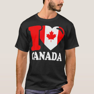 I Heart Canada Beautiful Canadian Flag I Love Can T-Shirt
