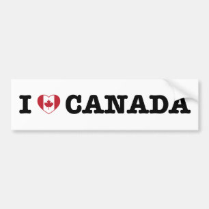 I Heart Canada Bumper Sticker