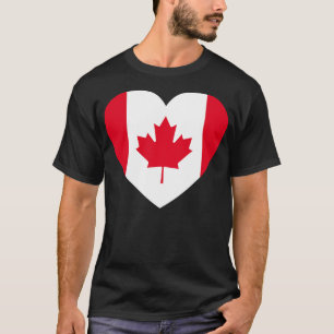 I Heart Canada Canadian Flag Heart Shape I Love Ca T-Shirt