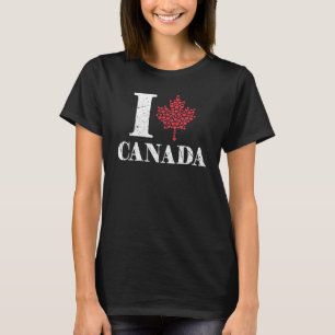 I Heart Canada Day Maple Leaf Proud Canadian Love  T-Shirt
