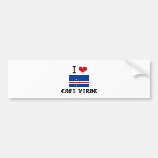 I HEART CAPE VERDE BUMPER STICKER (Front)