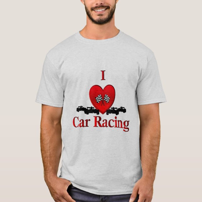 I Heart Car Racing T-Shirt (Front)