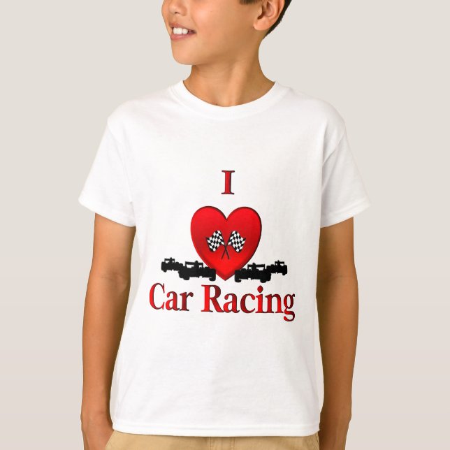 I Heart Car Racing T-Shirt (Front)
