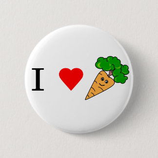 I heart Carrots 6 Cm Round Badge