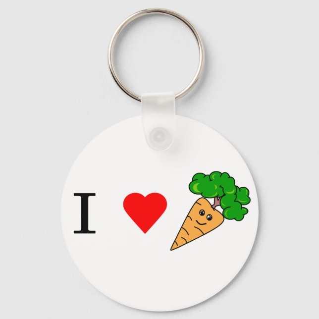 I heart Carrots Key Ring (Front)