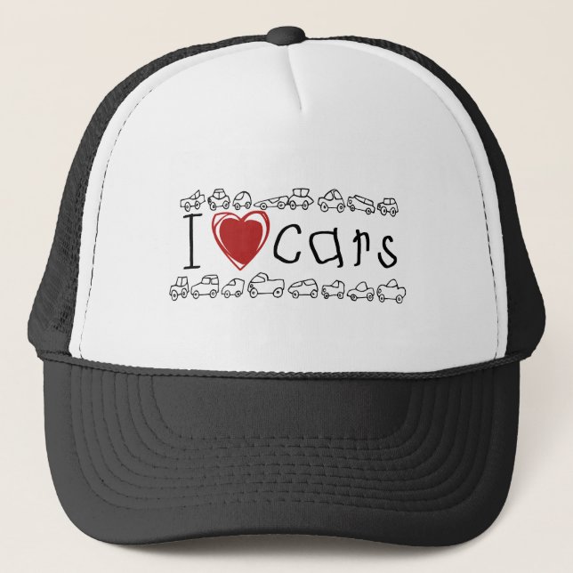 I Heart Cars Tshirts and Gifts Trucker Hat (Front)