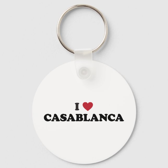 I Heart Casablanca Morocco Key Ring (Front)
