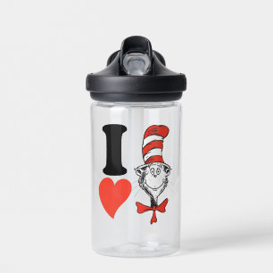 I Heart Cat in the Hat Water Bottle