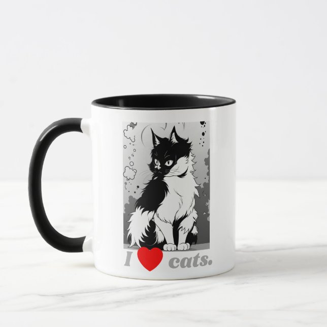 I heart cat mug (Left)