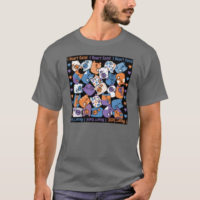 I Heart Cats! Collage T-Shirt (Front)