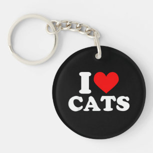 I Heart Cats - I Heart Cats I Love Cats Key Ring