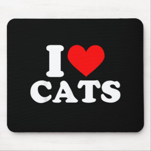 I Heart Cats - I Heart Cats I Love Cats Mouse Pad