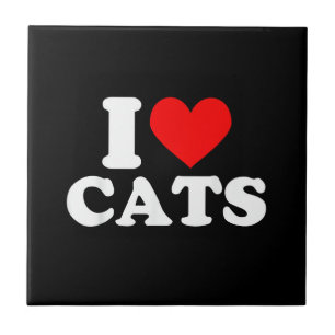 I Heart Cats - I Heart Cats I Love Cats Tile