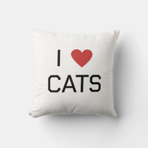 I Heart Cats Message Cushion