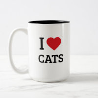 I Heart Cats - Minimalist Cat Lover Pet Parent