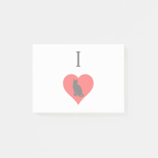 I Heart Cats Post-it Notes