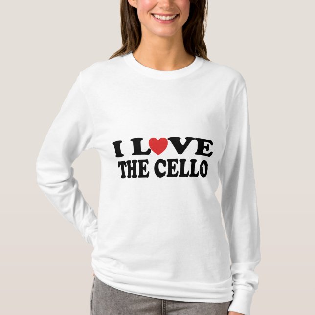 I Heart Cello T-shirt For Women (Front)