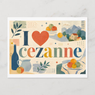 "I [Heart] Cezanne" Postcard