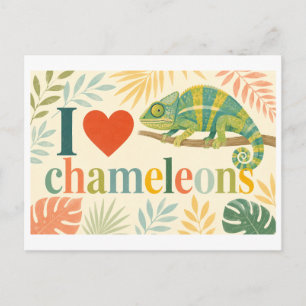 "I [Heart] Chameleons" Postcard