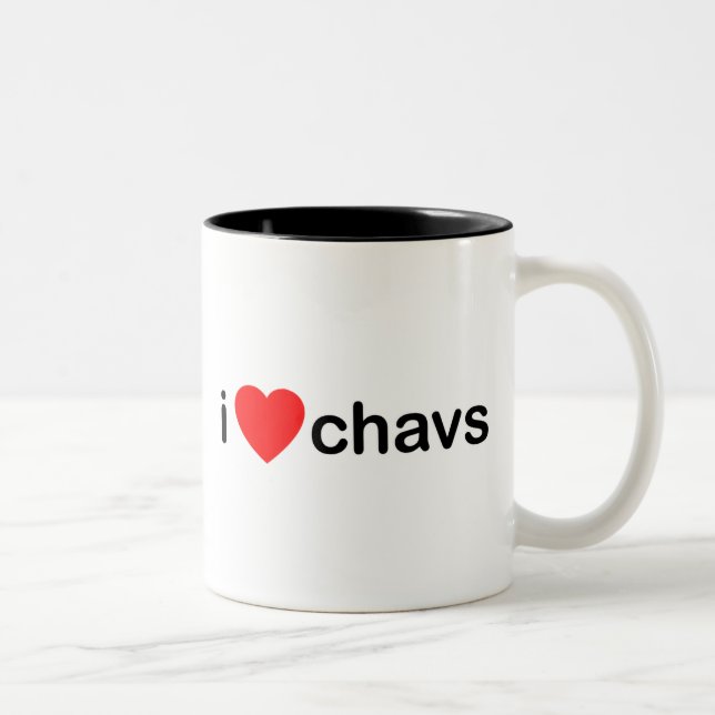 I Heart Chavs Two-Tone Coffee Mug (Right)