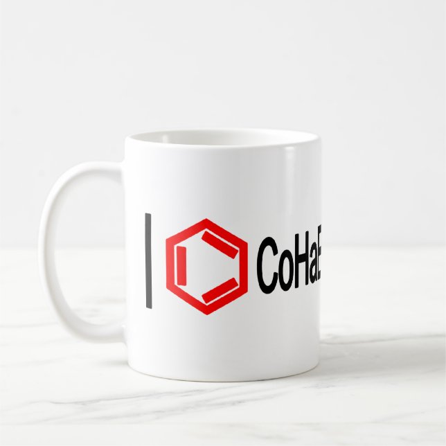 I heart chemistry coffee mug (Left)