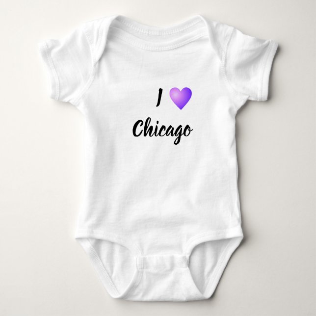 I Heart Chicago Baby Bodysuit (Front)