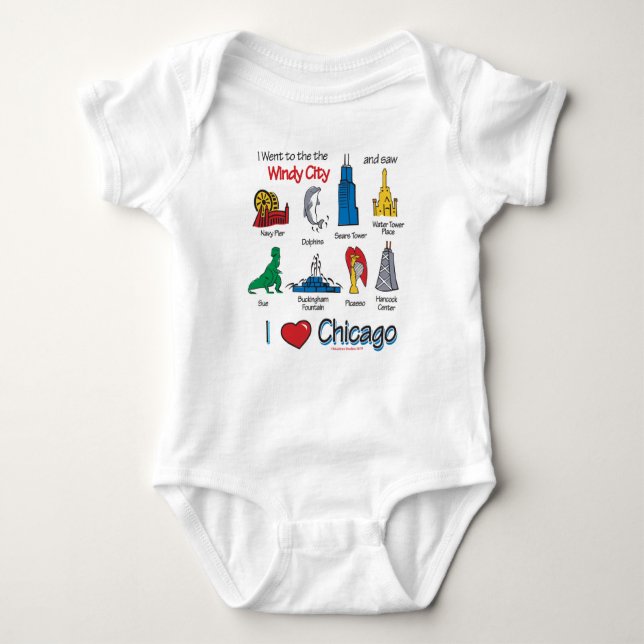 I heart Chicago Baby Bodysuit (Front)