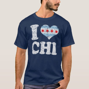 I heart Chicago Flag CHI T-Shirt