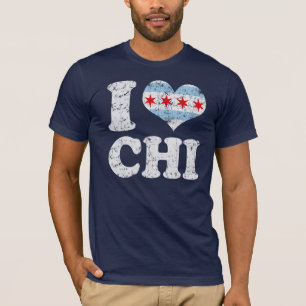 I heart Chicago Flag CHI T-Shirt