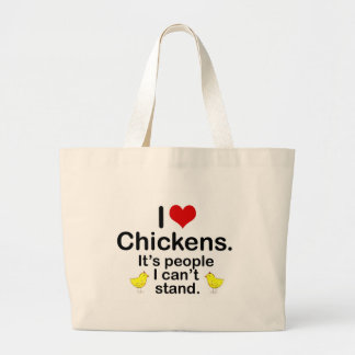 I (Heart) Chickens Large Tote Bag