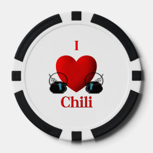 I Heart Chilli Poker Chips