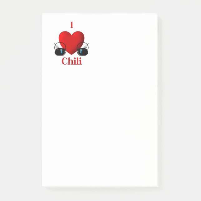 I Heart Chilli Post-it Notes (Front)