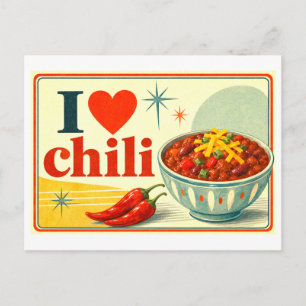 "I [Heart] Chilli" Postcard