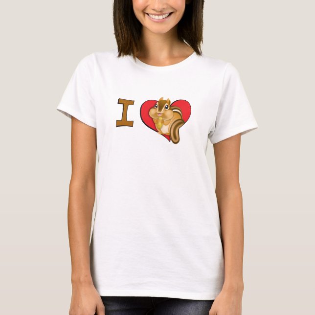 I heart chipmunks T-Shirt (Front)