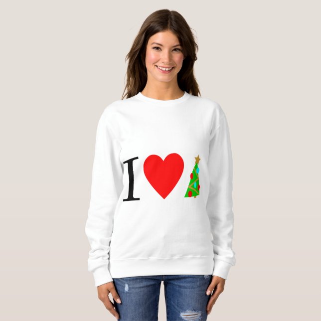 I Heart Christmas  Sweatshirt (Front Full)