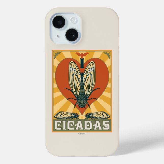 I Heart Cicadas Case-Mate iPhone Case (Back)