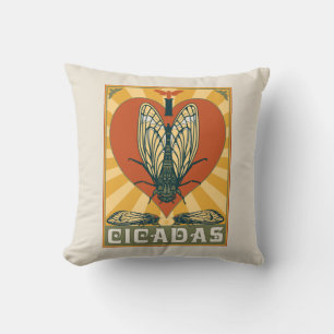 I Heart Cicadas Cushion