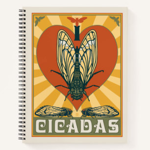 I Heart Cicadas Notebook