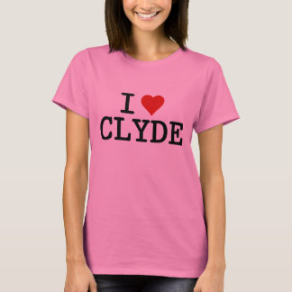 I Heart Clyde Womens Ringer T-shirt