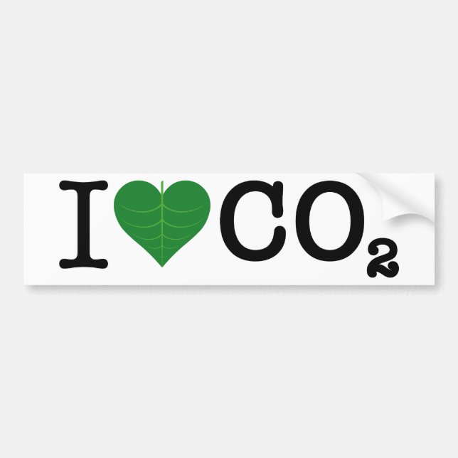 I Heart CO2 Bumper Sticker (Front)