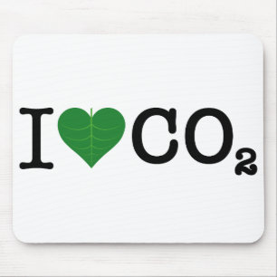I Heart CO2 Mouse Pad